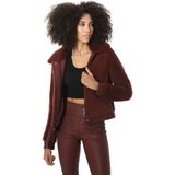 Furniq UK Kadın Bordo Kısa Kürk Ceket - L