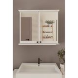 Furniqo Ad-1 Lavabo Üstü Aynalı Banyo Dolabı Beyaz