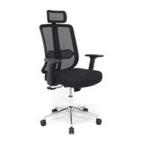 furnira Pronova Black Krom Ergonomik Ofis Sandalyesi | Bel Destekli Fileli Çalışma Koltuğu | Ayarlanabilir