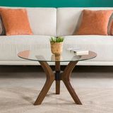 Furnirem Kelebek Ayak Cam Orta Sehba - 76 cm - Ceviz
