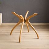 Furnirem Samyeli Masa Ayağı - 4 Ayaklı - Meşe - Cam Masa Tablası Kaydırmaz Silikon