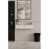 Furnitt Home Asur Dresuar (100% MDF) Metal Kulp - 60 ve 90 cm seçenekleri (Beyaz, 90 CM)
