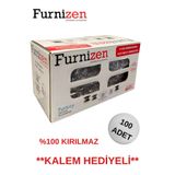 Furnizen Furniture Accessories KELEBEK AÇILI ÇEKTİRME T BAĞLANTI KÖŞE BİRLEŞTİRME ŞEFFAF 100 ADET