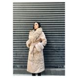 Furora Store KADIN ŞİŞME CEKET- ÇIKARILABİLİR YAKA VE KOL - FİBER ŞİŞME KEMERLI CEKET