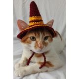 Furrever Crochet Harry Potter Hogwarts Gryffindor Cadı Şapka Örgü Kedi Köpek Şapkası Evcil Hayvan Şapkası
