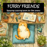 FURRY FRIENDS: Coloring Book for Adults, Teens, and Kids. Mindful Pages Featuring Cute Animal Cats, Dogs, and Gentle Vibes for Relaxation and Stress ... gift for Dog Moms, Cat Dads, and Pet Parents
