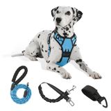FURRYFECTION Çekmeli Köpek Koşum Takımı, Tasmalı Yansıtıcı Yelek Koşum Şok Yok Yumuşak Yastıklı Köpek Yelek, Küçük Orta Büyük Köpekler için Köpek Emniyet Kemeri ile Ayarlanabilir Ön Kurşun Köpek