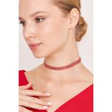 Furtek Aksesuar Kadın 4 Sıra Zirkon Taşlı Model Pırlanta Gümüş Kaplama Kolye Gerdanlık Abiye Kombin Tasma Choker