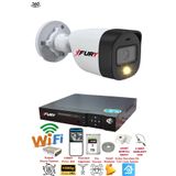 FURY 1 Kameralı 1080P 2Mp Görüntü Gece Renkli Full Hd Ultra Led Gece Renkli Güvenlik Kamerası Seti 1 TB