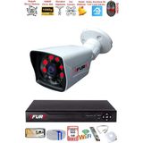 Fury 1 Kameralı 2mp Full Hd Görüntü 6 Atom LED Gece Görüşlü Dış Mekan Güvenlik Kamerası Seti 500 GB