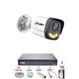 FURY 1 Kameralı 4 Warm Led Gece Renkli Görüş-Cepten İzle-Su Geçirmez Güvenlik Kamerası Seti 1TB