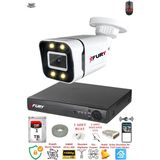 Fury 1 Kameralı Full Hd Gece Renkli - Su Geçirmez Ultra LED Güvenlik Kamerası Seti 1 Tb