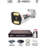 Fury 1 Kameralı Ip Güvenlik Kamerası Seti Sesli 4mp Gece Renkli Su Geçirmez 1506S 1tb