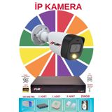 Fury 1 Li Ip Güvenlik Kamera Seti Sesli 4mp Gece Renkli Su Geçirmez 5515S 250GB