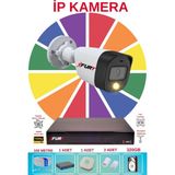 Fury 1 Li Ip Güvenlik Kamera Seti Sesli 4mp Gece Renkli Su Geçirmez 5515S 320GB