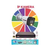Fury 1 Li Ip Güvenlik Kamera Seti Sesli 4mp Gece Renkli Su Geçirmez 5515S 500GB