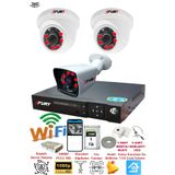 Fury 14125525 2 İç 1 Dış Kameralı 5MP Lens 2MP 1TB Görüntü Gece Görüşlü FHD Güvenlik Kamerası