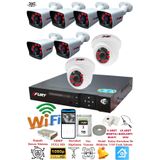 Fury 14125525 2 İç 6 Dış Kameralı 5MP Lens 2MP Görüntü 1TB Gece Görüşlü Full HD Güvenlik Kamerası