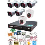 Fury 14125525 2 İç 6 Dış Kameralı 5MP Lens 2MP Görüntü 320GB Gece Görüşlü Full HD Güvenlik Kamerası