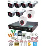 Fury 14125525 2 İç 6 Dış Kameralı 5MP Lens 2MP Görüntü 500GB Gece Görüşlü Full HD Güvenlik Kamerası