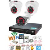 Fury 14125570 2 İç 1 Dış Kameralı 5MP Lens 2MP Görüntü 1TB Gece Görüşlü Full HD Güvenlik Kamerası