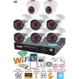Fury 14125570 2 İç 6 Dış Kameralı 5MP Lens 2MP Görüntü 1TB Gece Görüşlü Full HD Güvenlik Kamerası