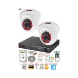 Fury 1412A 2 Kameralı 5MP 3.6 mm Lens 2MP Görüntü 1TB 6 Atom Led Gece Görüşlü Full HD Güvenlik Kamerası
