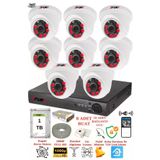 Fury 1412A 8 Kameralı 5MP 3.6 mm Lens 2MP Görüntü 1TB 6 Atom LED Gece Görüşlü Full HD Güvenlik Kamerası