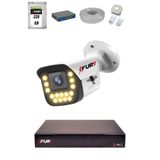 Fury 15 Warm Led Ip Güvenlik Kamera Seti 1 Kameralı Sesli 4Mp Gece Renkli Su Geçirmez 1403S 320Gb