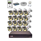 Fury 15 Warm Led Ip Güvenlik Kamera Seti 16 Kameralı Sesli 4Mp Gece Renkli Su Geçirmez 1403S 1Tb