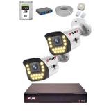 Fury 15 Warm Led Ip Güvenlik Kamera Seti 2 Kameralı Sesli 4Mp Gece Renkli Su Geçirmez 1403S 320Gb