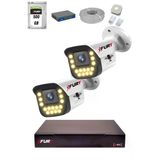 Fury 15 Warm Led Ip Güvenlik Kamera Seti 2 Kameralı Sesli 4Mp Gece Renkli Su Geçirmez 1403S 500Gb