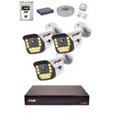 Fury 15 Warm Led Ip Güvenlik Kamera Seti 3 Kameralı Sesli 4Mp Gece Renkli Su Geçirmez 1403S 250Gb