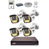 Fury 15 Warm Led Ip Güvenlik Kamera Seti 4 Kameralı Sesli 4Mp Gece Renkli Su Geçirmez 1403S 1Tb