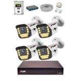 Fury 15 Warm Led Ip Güvenlik Kamera Seti 4 Kameralı Sesli 4Mp Gece Renkli Su Geçirmez 1403S 250Gb