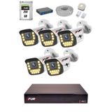 Fury 15 Warm Led Ip Güvenlik Kamera Seti 5 Kameralı Sesli 4Mp Gece Renkli Su Geçirmez 1403S 250Gb