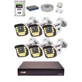 Fury 15 Warm Led Ip Güvenlik Kamera Seti 6 Kameralı Sesli 4Mp Gece Renkli Su Geçirmez 1403S 250Gb