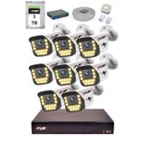 Fury 15 Warm Led Ip Güvenlik Kamera Seti 8 Kameralı Sesli 4Mp Gece Renkli Su Geçirmez 1403S 1Tb