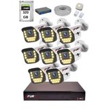 Fury 15 Warm Led Ip Güvenlik Kamera Seti 8 Kameralı Sesli 4Mp Gece Renkli Su Geçirmez 1403S 320Gb
