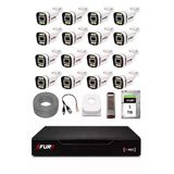 Fury 16 Kameralı 5Mp Lens 1080P 6 Warm Led Renkli Gece Görüşlü Güvenlik Kamera Sistemi 1Tb 1606