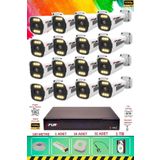 Fury 16 Kameralı 6 Warm LED Gece Renkli Görüş-Cepten Izle-Su Geçirmez Güvenlik Kamerası Seti 1tb