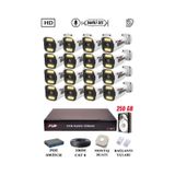 Fury 16 Kameralı Ip Güvenlik Kamerası Seti Sesli 4mp Gece Renkli Su Geçirmez 1506s 250gb