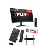FURY 19’’ (48 Ekran) Monitör|Çanaklı/Çanaksız WiFi'li Uydu Alıcısı+TV Askı Aparatı HEDİYE
