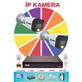 Fury 2 Li Ip Güvenlik Kamera Seti Sesli 4mp Gece Renkli Su Geçirmez 5515S 500GB
