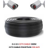 Fury 2+1 0.5Mm Polietilen Yer Altı Cctv Kablo Güvenlik Kamera Kablosu 300M