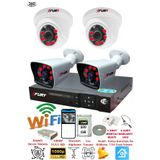 Fury 251412 4 Kameralı 5MP 3.6 mm Lens 2MP Görüntü 320GB 6 Atom LED Gece Görüşlü Full HD Güvenlik Kamerası