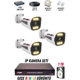 FURY 3 Kameralı Ip Güvenlik Kamerası Seti 4mp Gece Renkli Su Geçirmez 1506 1TB