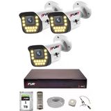 Fury 3 Lü Sesli 15 Warm Led Gece Renkli Görüş Su Geçirmez Güvenlik Kamerası Seti 1Tb