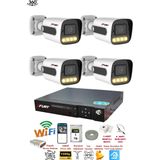 FURY 4 Kamera 1080P Görüntü Gece Renkli Full Hd 4xUltra Led Gece Renkli Güvenlik Kamera Seti 1TB