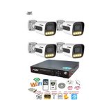 FURY 4 Kamera 1080P Görüntü Gece Renkli Full Hd 4xUltra Led Gece Renkli Güvenlik Kamera Seti 500GB
